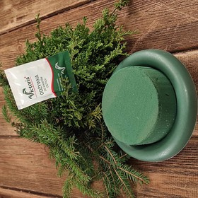 Decoration sponge, cut green, self-assembly set