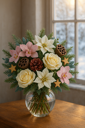 Lotus dyed diameter 6-8 cm 6 pcs/pkg black