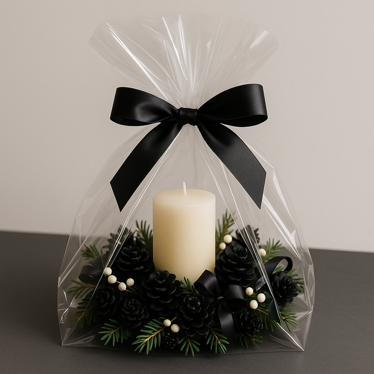 Dekoracje świąteczne Szyszki czarne 12 szt / op. 