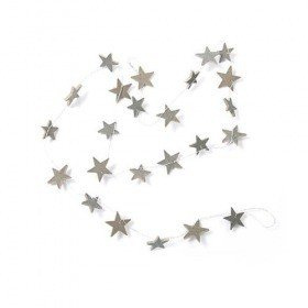 Garland on wire stars anthracite 150 cm