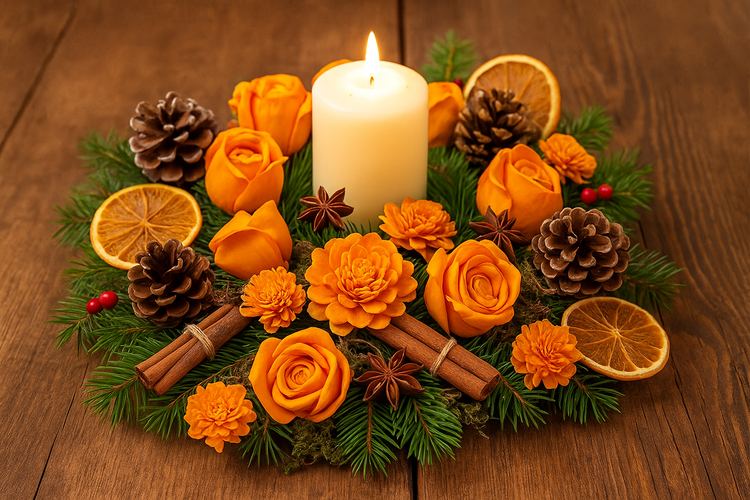 Getrocknete Salzblumen 45-50 Stück / Packung -intensive Orangen