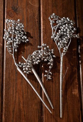 Silver Canella, lacquered, 3 twigs