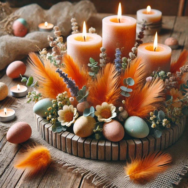 Feathers ca. 200 pcs - orange