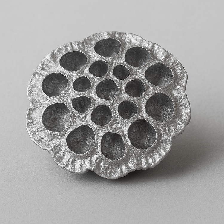 Lotus diameter 6-8 cm 6 pcs/pkg silver lacquered