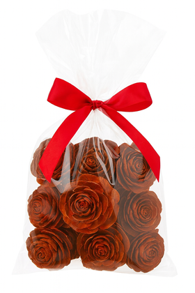 Cedar Wood Roses 6 pcs./pack Orange