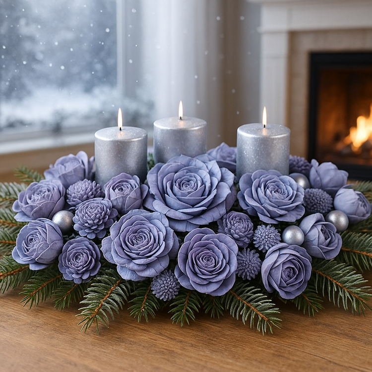 Dried salt flowers 45-50 pcs / pack - pastel purples