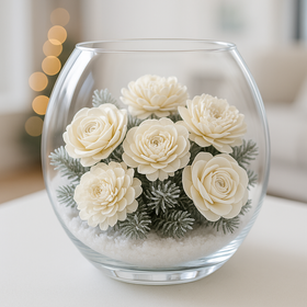 Lotus dyed diameter 6-8 cm 6 pcs/pkg black