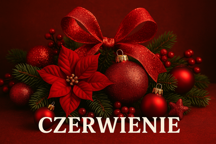 Świąteczny Flowerbox 20–25 cm z czerwonymi śnieżonymi różami i szyszkami – kolekcja GrandDeco