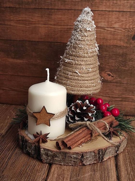 Wood slice for decoration, birch 7-10 cm thick. 1-2 cm pack of 3 