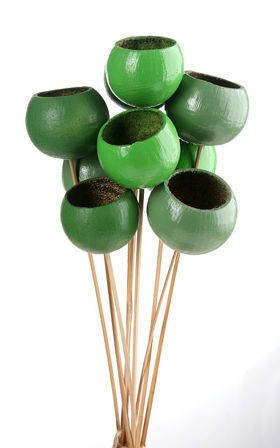 Bouquet of Bell cups in tones od Green 9 pcs/pkg