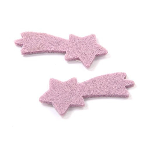 Selbstklebende lila Filzkometen 5 cm, 12 Stücke