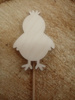Wooden Easter decoration, Chicken spade 8/20 cm 3 pcs / pack