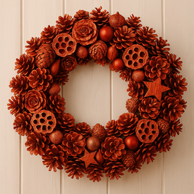 Wreath of naturalcones  ca.30cm
