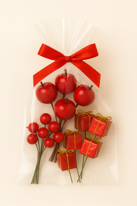 Geschenke am Drähtchen 6 Stck - rot