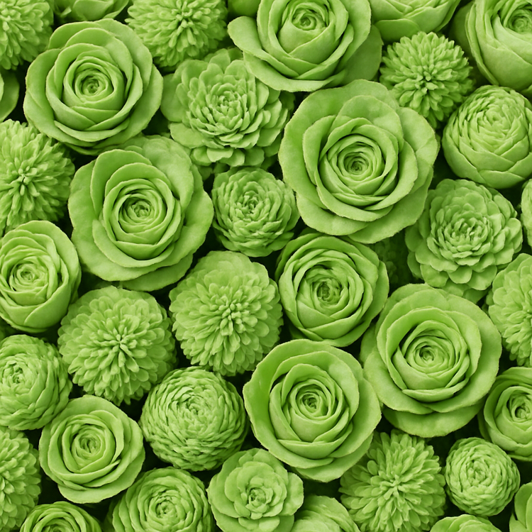 Dried flowers, 2-3 cm, ca. 30 pcs/pkg light green