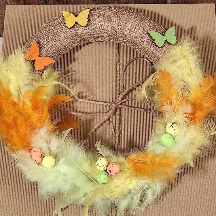  Frühlingsjutekranz 25 cm 