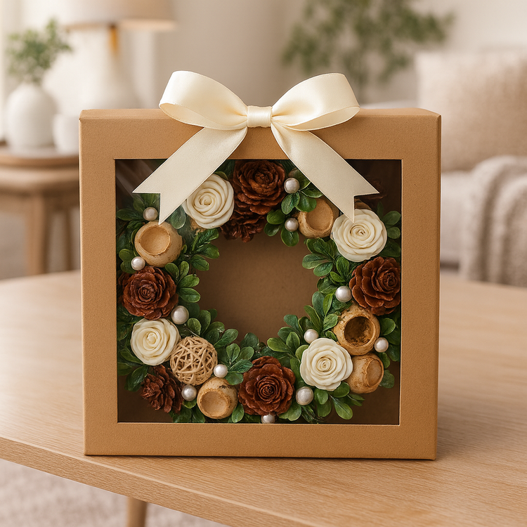 Blumenkasten mit Schwamm für trockene und künstliche Pflanzen 10/10 cm, Öko-Muster 