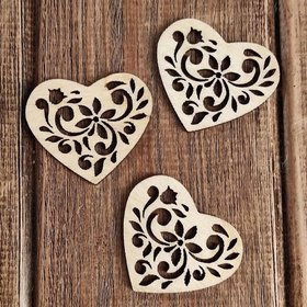 Wooden  hearts 6 pcs / pack PROMOTION