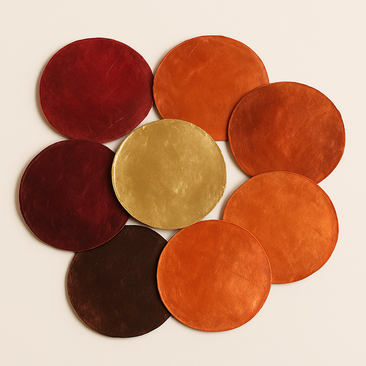 Muszle Capiz 7–11 cm 12 szt – GrandDeco  Naturalne, perłowe krążki do dekoracji świątecznych i zimowych aranżacji