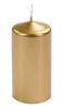 Cylinder candle 60/80 mm metalic gold