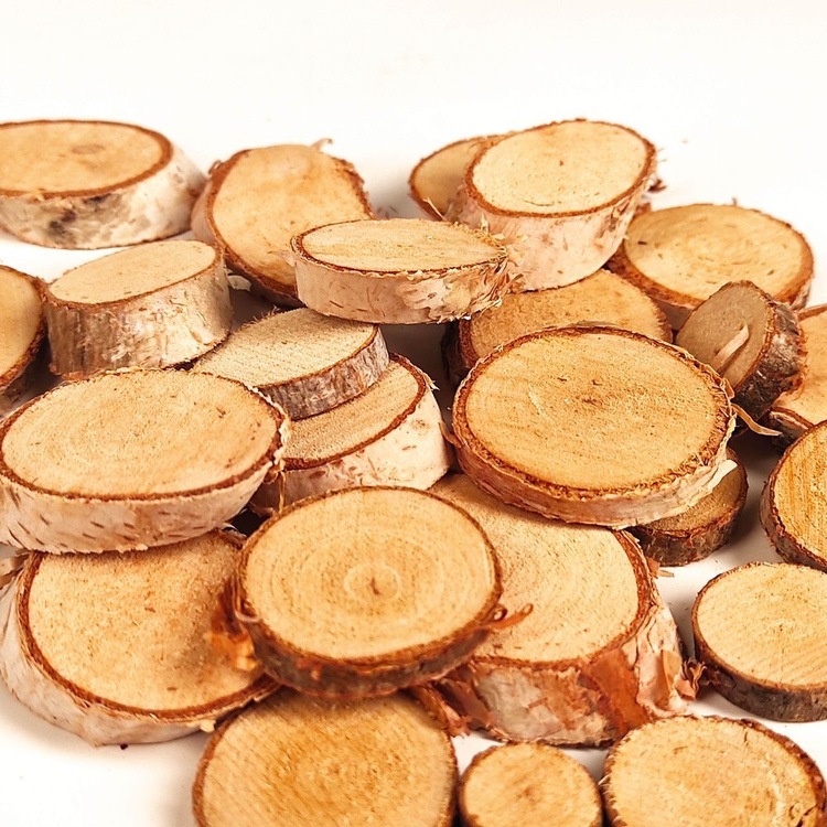 Slice of birchen wood D 7-10cm T 2-3cm 