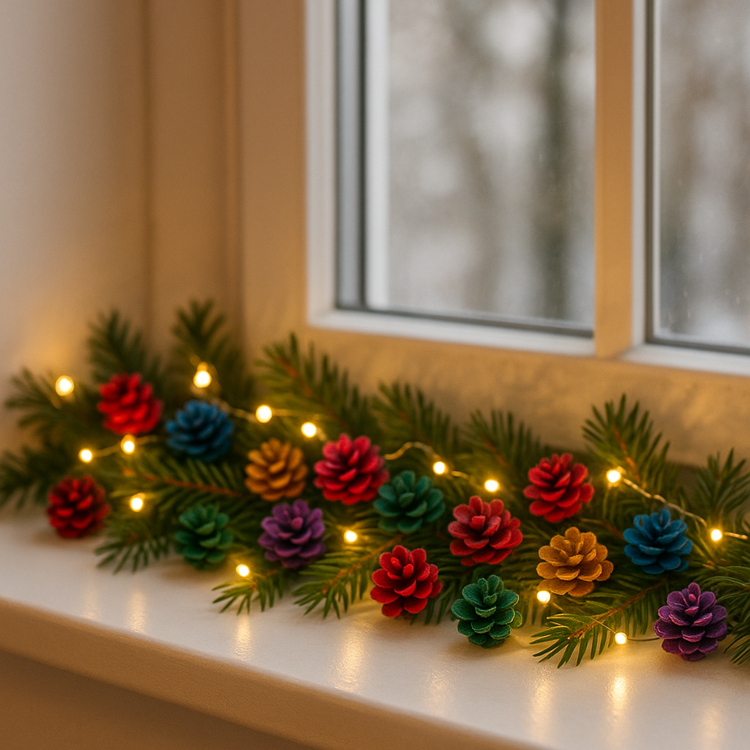 Feathers in box - dark pink