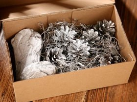 Dekorativer Satz, Waldstil, Silber