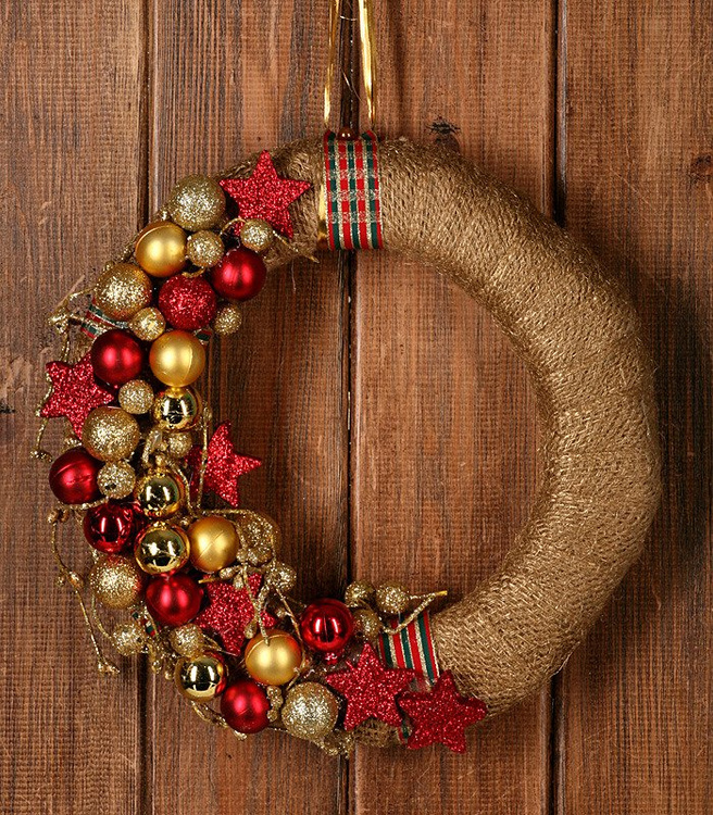 Christmas wreath Gold Christmas 25-30 cm