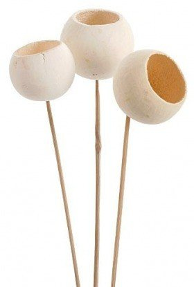 Bell cup on stick, 3 pcs/pkg, bleached