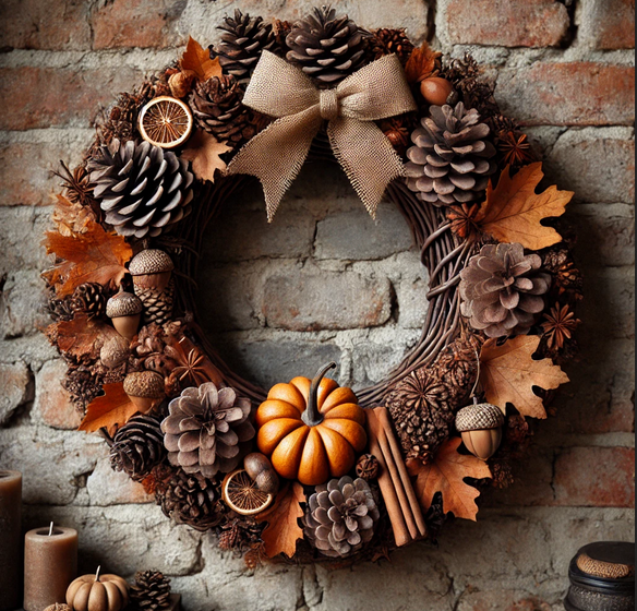 Wreath of naturalcones  ca.30cm