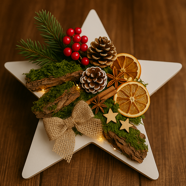 Gebleichter Holzstern 1,5/26 cm