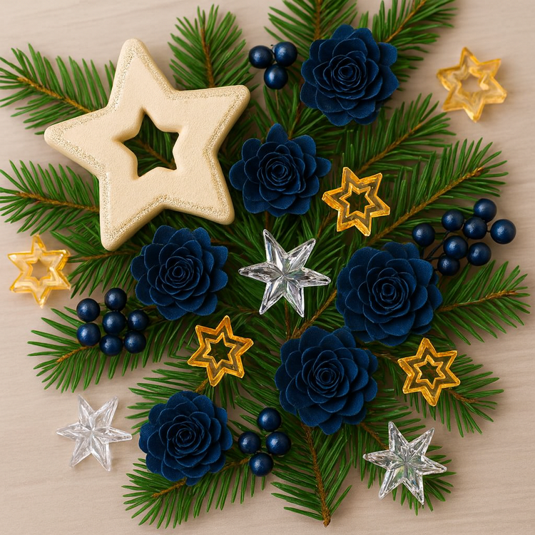 Acryl orangen offene Sterne ca. 16 Stück - 50 g, 3 cm