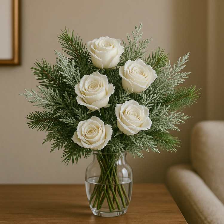 Künstliche Rosen entwickelt weiß weiß 3 Stück / Pack