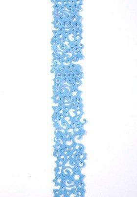 Blaue Filzgirlande, 6  cm / 180 cm