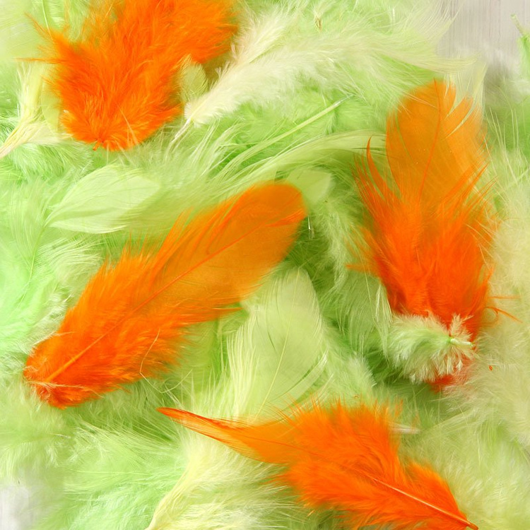 Feathers ca. 200 pcs - spring mix