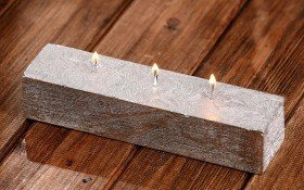 Rustic candle 40/50/200mm Silver