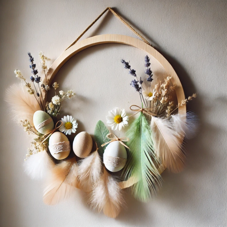 Feathers ca. 200 pcs - green/cream