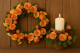 Lotus dyed diameter 6-8 cm 6 pcs/pkg black