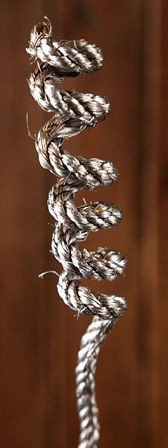 Rope with a wire 50 cm - silver - 10 pcs/pkg