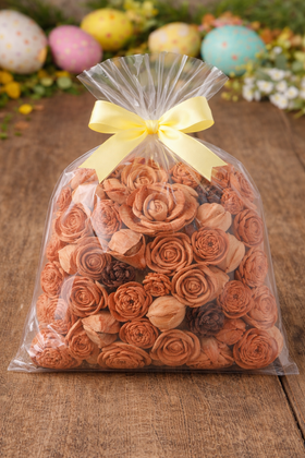 Getrocknete Salzblumen 45-50 Stück / Packung - natürliche Brauntöne