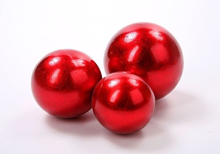 Red ceramic ball, 8cm