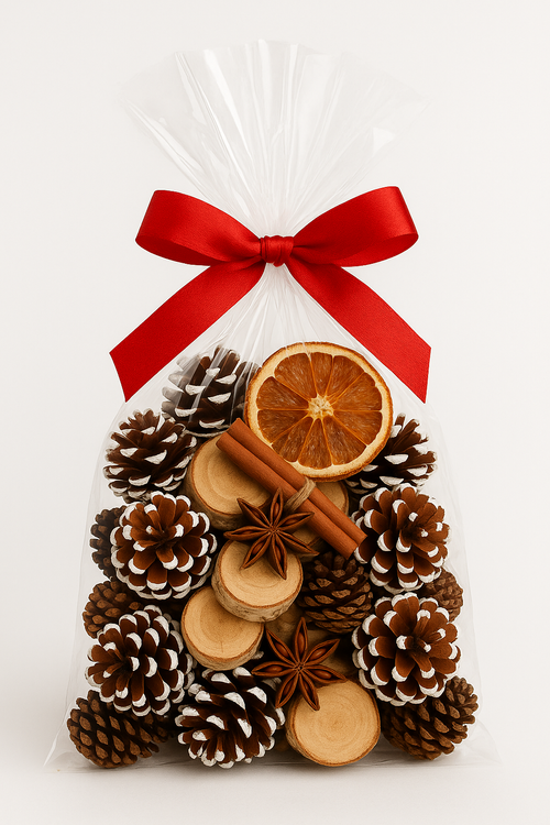 Winter Potpourri mit Zimt, Tannenzapfen, Anis