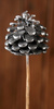 Cone on stick, 3pcs/pkg  7cm/50cm - silver