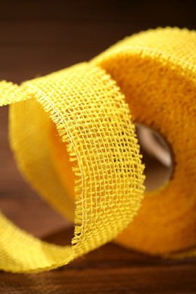 Jute mesh 5cm x 5m - yellow