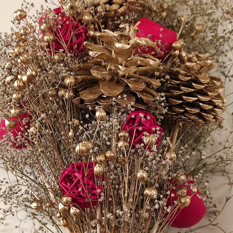 Bouquet of Bell cups Gold-Brown-Natural 9 pcs/pkg