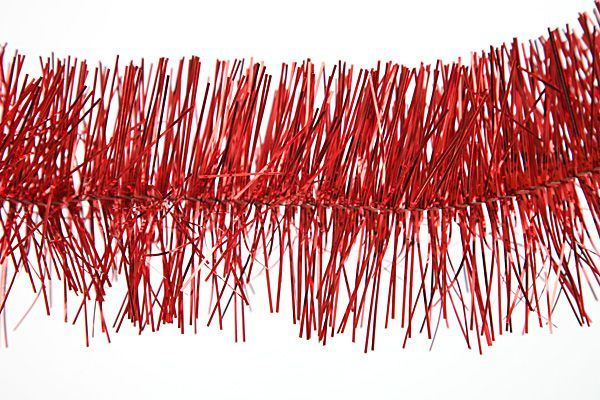 Weihnachtskette, rot, Länge 2,7 m