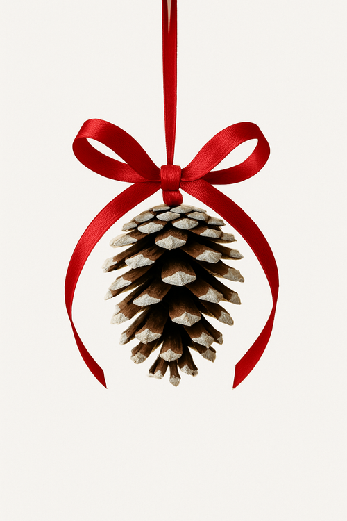 Set of 6 handmade cone-hanger