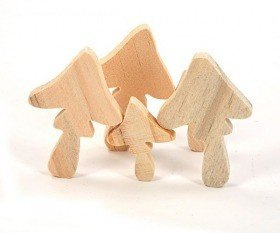 Wooden mushrooms 12 pcs/pkg