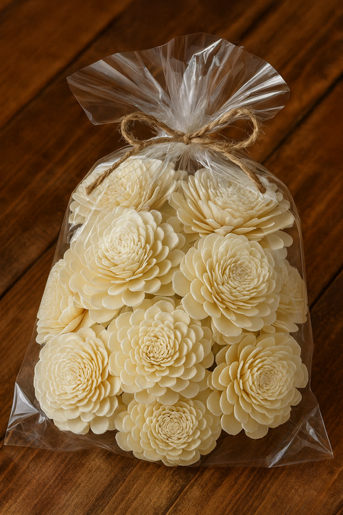 Belly Blumen 6 cm 6 Stck - weiß