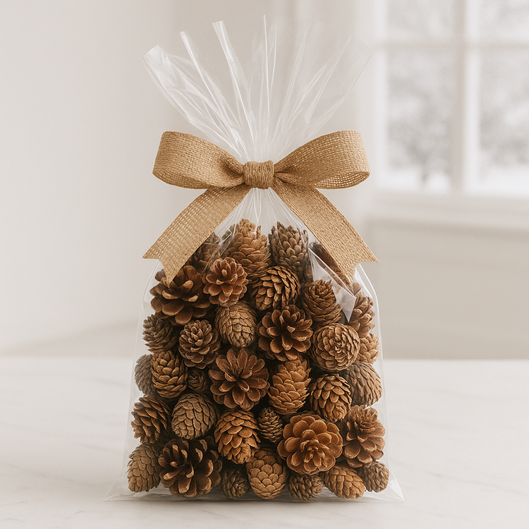 Set of dried cones: pine,pine,larch,douglas fir, beech 35-45 pcs.